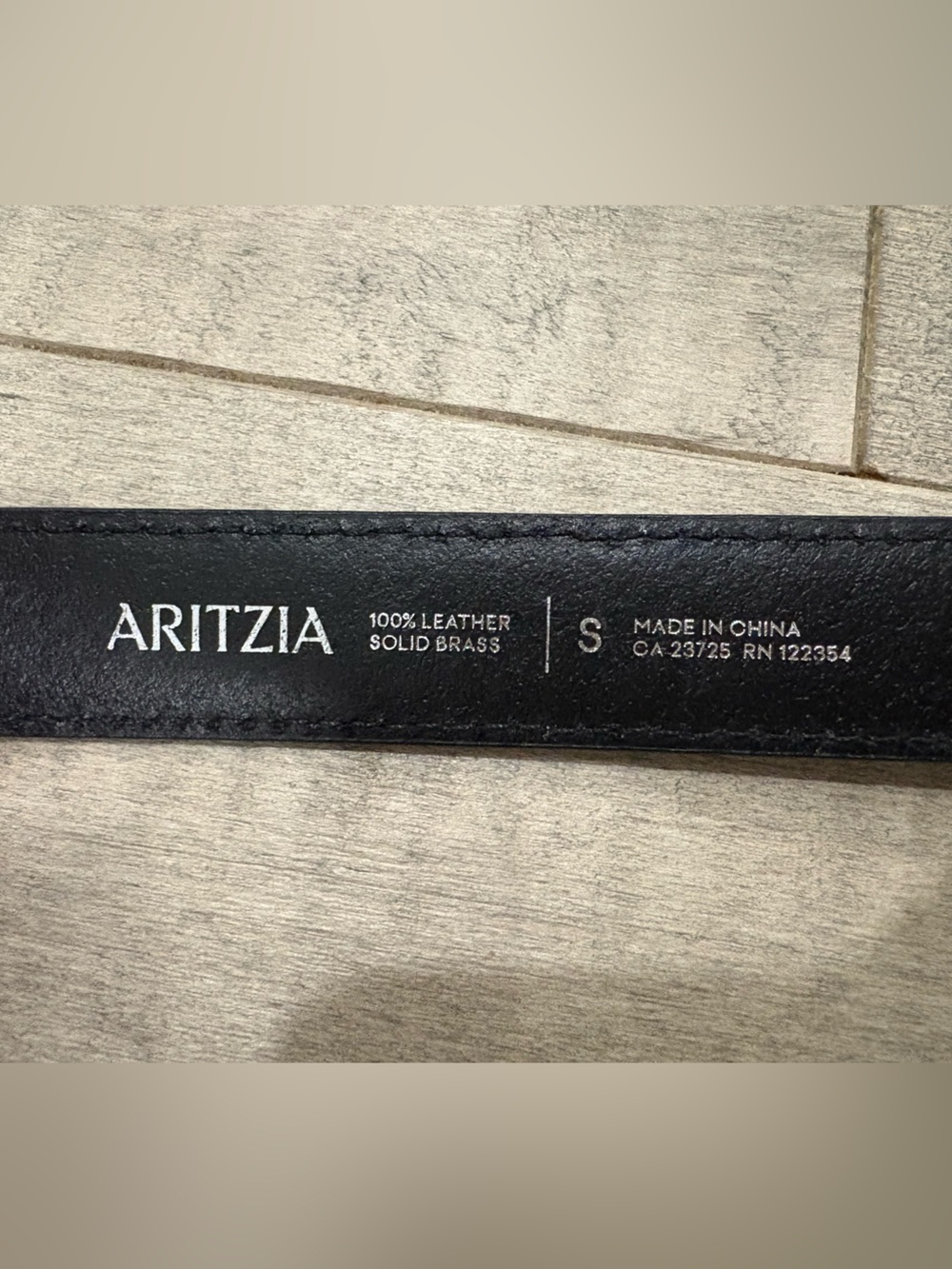 Aritzia legendary solid brass Black Leather Belt with Silver Buckle - Picture 4 of 8